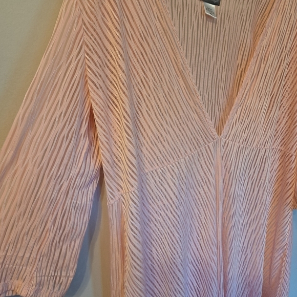 JORDAN Taylor Pink Sheer Swimsuit Cover Up V-neck  Size XL - Picture 2 of 6